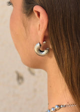 PIEL DE NARANJA EARRINGS PLATA