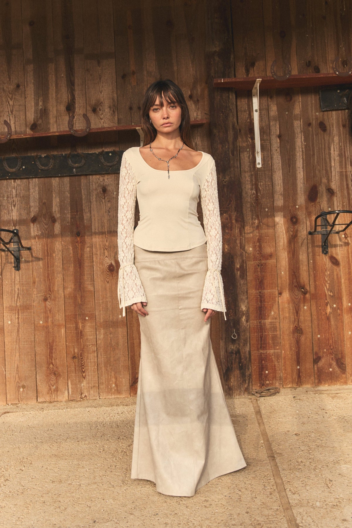 RODEO LONG SKIRT CREAM