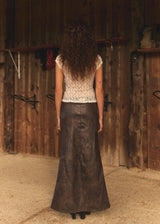 RODEO LONG SKIRT BROWN