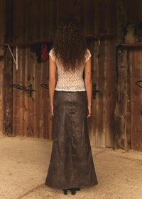 RODEO LONG SKIRT BROWN