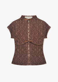 BLUSA VINTAGE HANA MARRONE