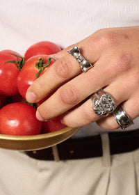 CANNOLO RING PLATA