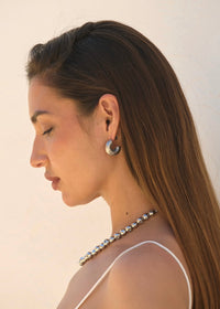PIEL DE NARANJA EARRINGS PLATA