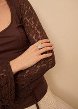 CASTANEA RING PLATA