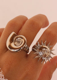 AMONITA RING PLATA