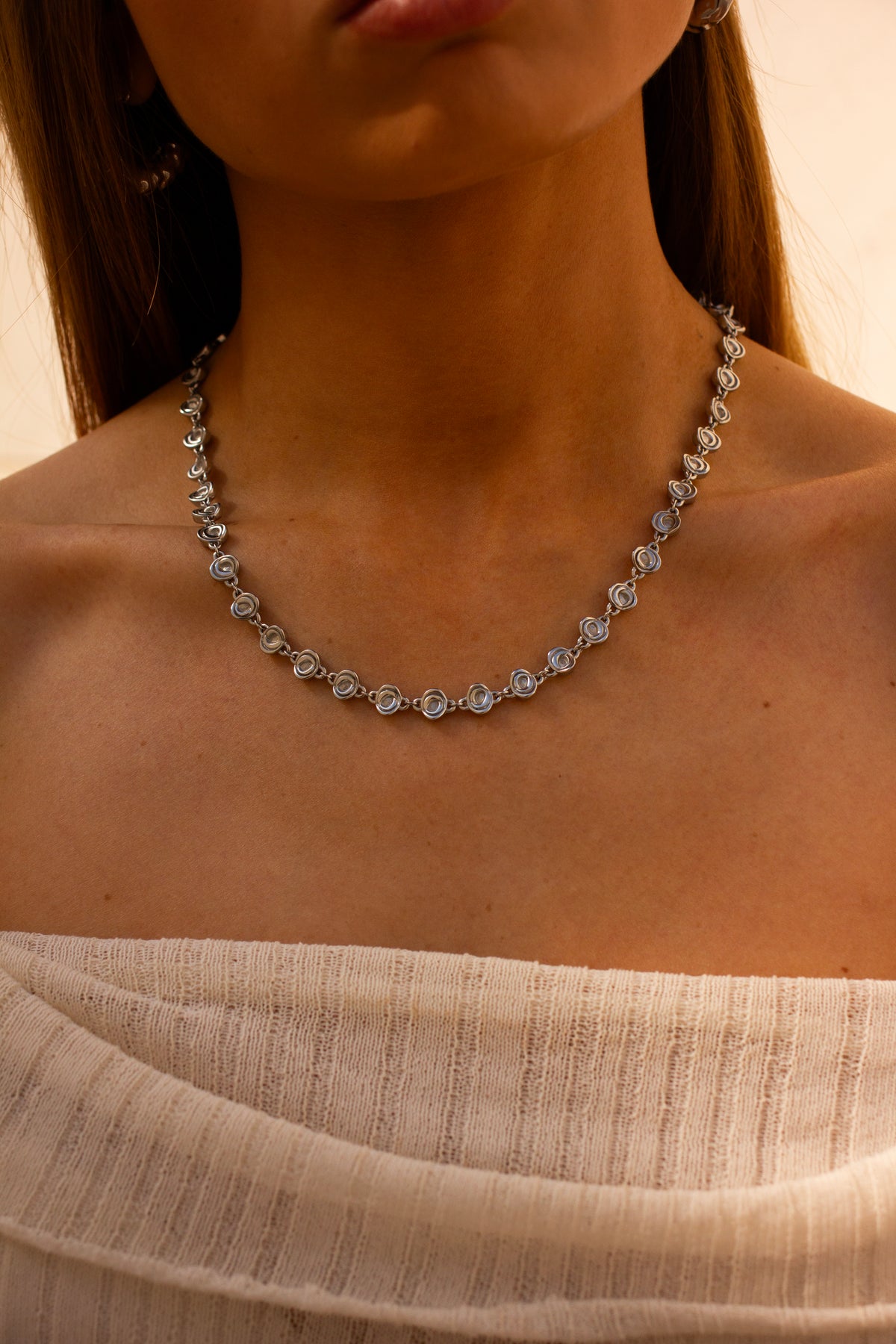 TORTELLINI NECKLACE PLATA