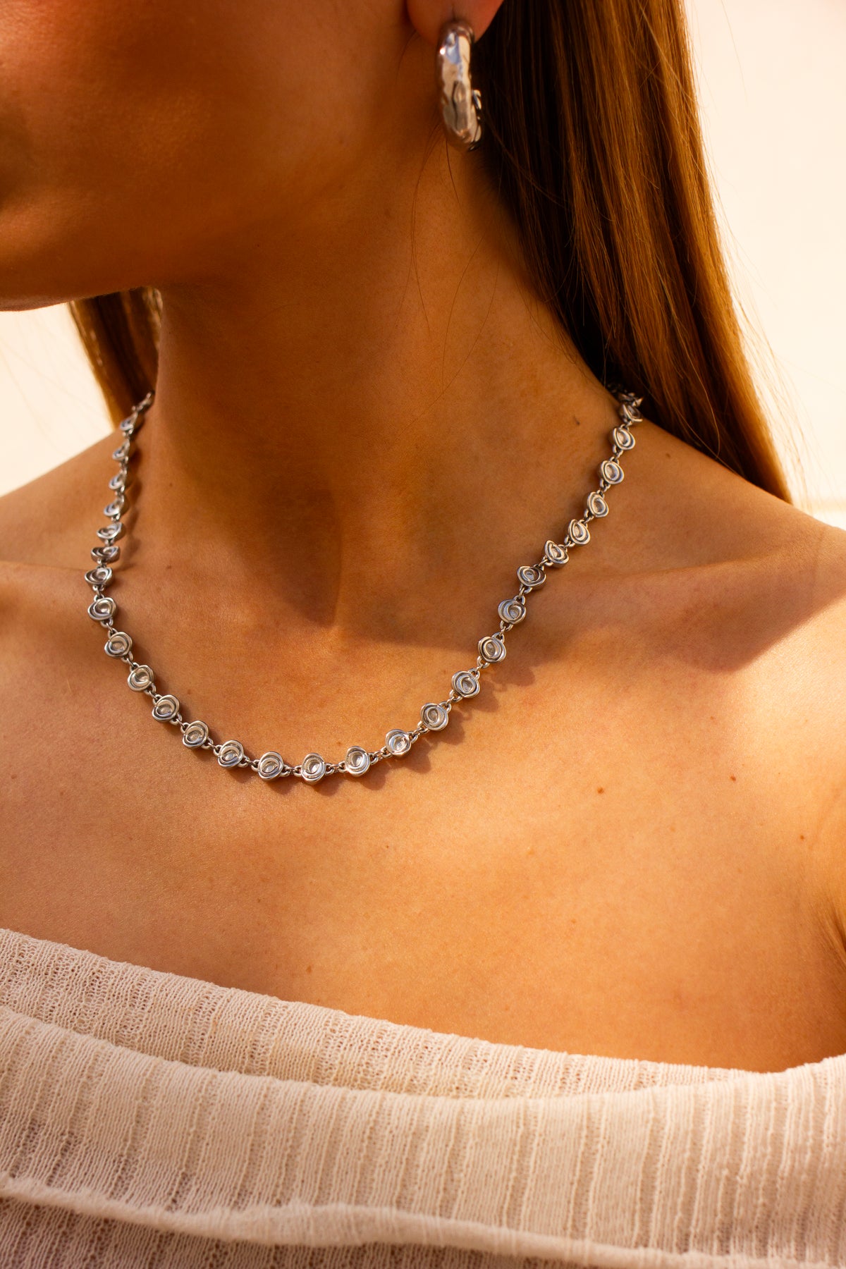 TORTELLINI NECKLACE PLATA