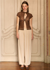 BLUSA VINTAGE HANA MARRONE