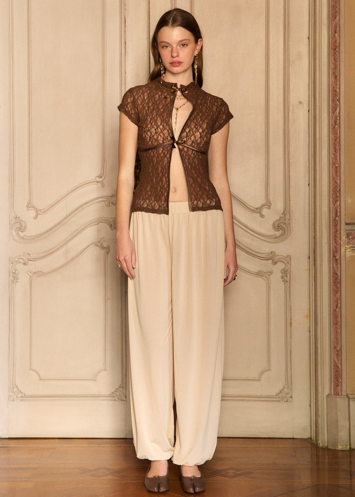 BLUSA VINTAGE HANA MARRONE