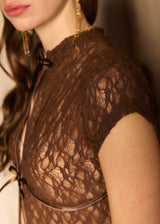 BLUSA VINTAGE HANA MARRONE