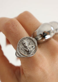 GUARDIAN ANGEL RING PLATA