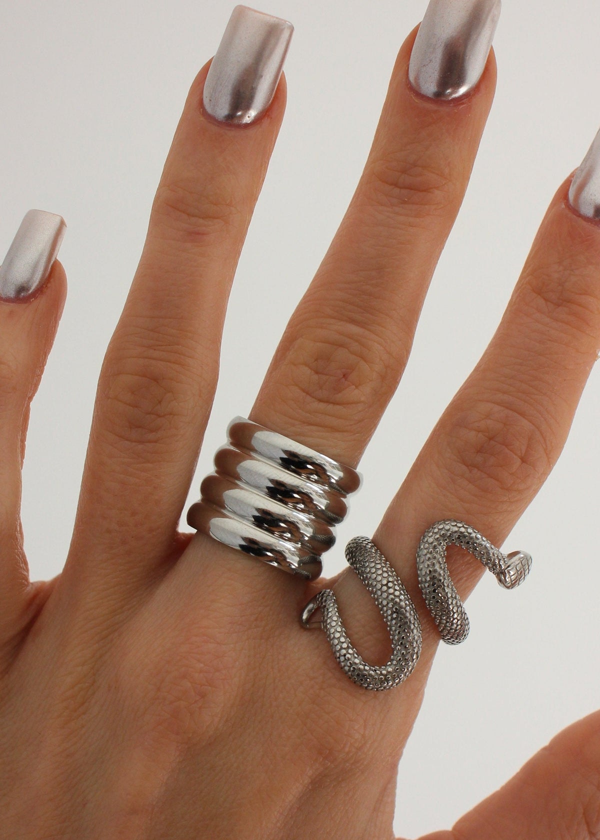 QUADRUPLE RING PLATA