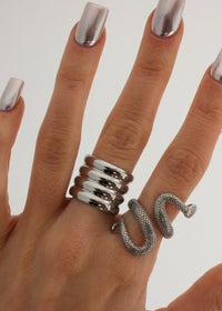 QUADRUPLE RING PLATA