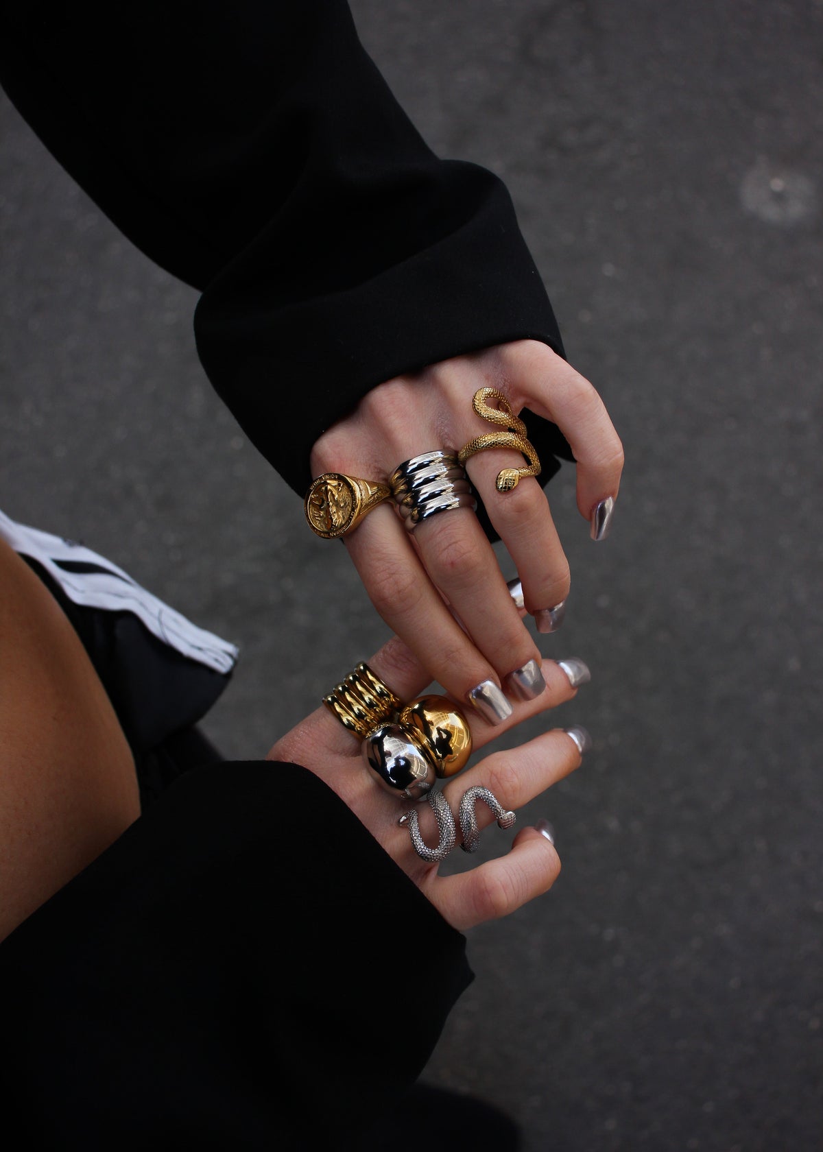 QUADRUPLE RING PLATA